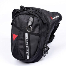 (Blackred) Men waterproof Motorcycle Belt Waist Leg Drop Bag