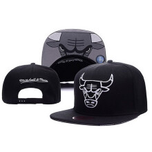 (BlackWhite) Men Women Hip Hop Adjustable Baseball Hat Bull Cap
