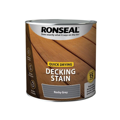 Ronseal Ronseal Quick Drying Decking Stain Rocky Grey 2.5 litre 39078