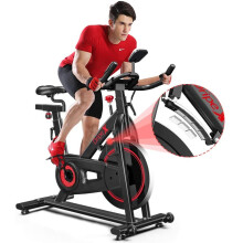 Dripex Indoor Cycling Magnetic Resistance Exercise Bike (2022 Upgraded Version), Ultra-Silent, Heavy Duty Flywheel, Capacity 330 LBS, LCD Monitor