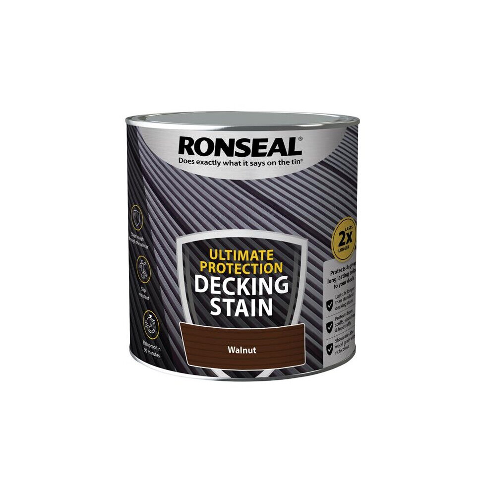 Ronseal Ultimate Protection Decking Stain Walnut 2.5 litre 39104