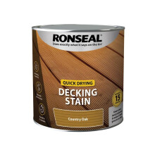 Ronseal Quick Drying Decking Stain Country Oak 2.5 litre 39077