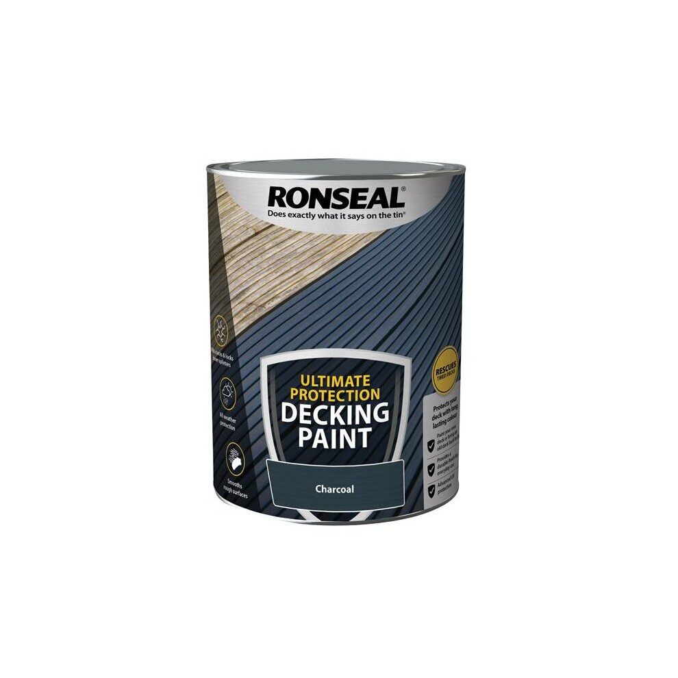 Ronseal Ultimate Protection Decking Paint Charcoal 5 litre 39144