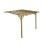 (2.4m x 2.4m, Rustic Brown) Lean To Garden Pergola - Chamfered Design 2