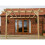 (2.4m x 2.4m, Rustic Brown) Lean To Garden Pergola - Chamfered Design 5