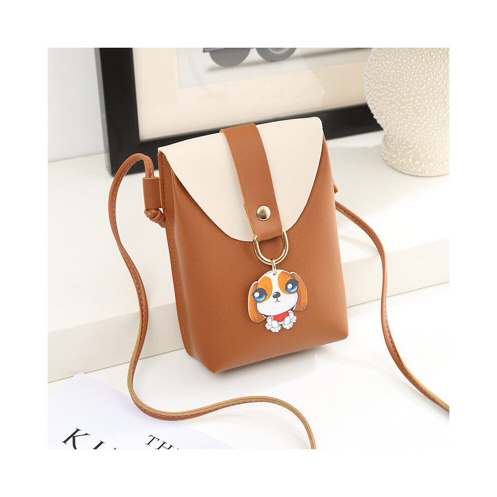 (Brown) women mobile phone pocket bag shoulder bag Wallets 