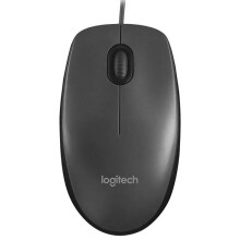 Logitech M90 USB Wired Mouse Ergonomic Plug and Play Optical Gaming