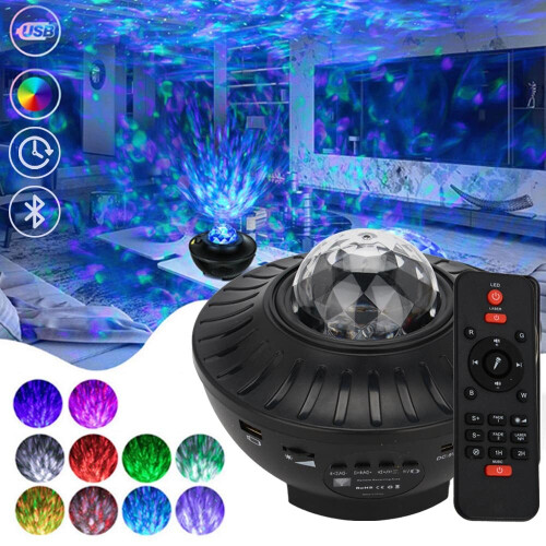 LED Galaxy Star Night Lamp Starry Sky Projector Light Music Player