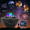LED Galaxy Star Night Lamp Starry Sky Projector Light Music Player 4