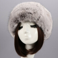 (Tobacco Ash) Women Russian Fluffy Faux Fur Hat Winter Ski Hats