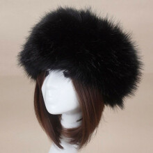 (Black) Women Russian Fluffy Faux Fur Hat Winter Ski Hats