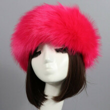 (Rose) Women Russian Fluffy Faux Fur Hat Winter Ski Hats