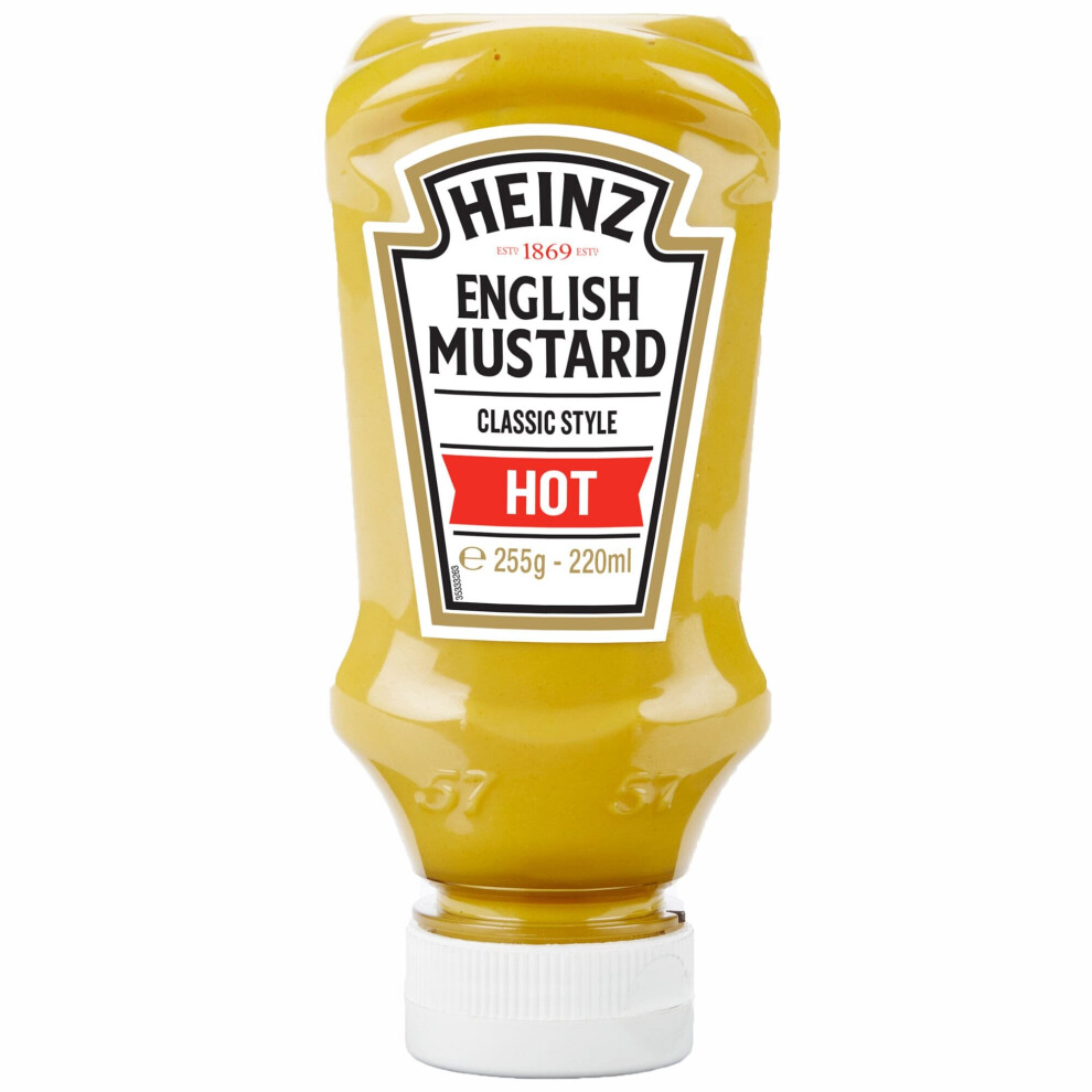 Heinz English Hot Mustard Squeezy - 8x220ml