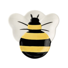 Bee Happy Stoneware Soap Dish by The English Tableware Company - Durable, Soap Scum-Free for Bathroom or Kitchen