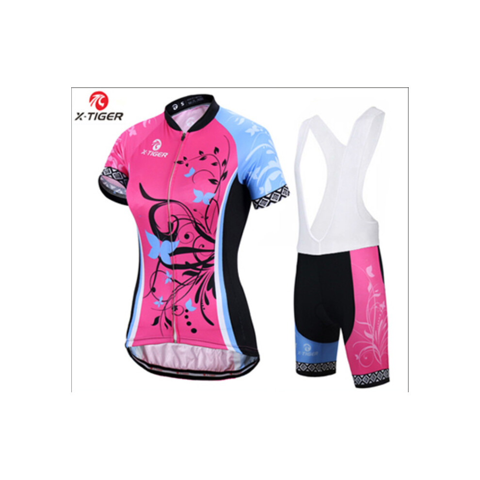 (L) X-Tiger Women's Cycling Jersey Set Summer Anti-UV Cycling Bicycle Clothing Quick-Dry Mountain Female Bike Clothes Cycling Set-image-OPC-P7DM8X9-NEW