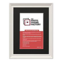 (White Frame Black Mount, 6x4 Pic (8x6 Frame)) Picture Frames Swept Style Photo Frames Poster Frames With Multicolored Mounts