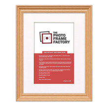 (Oak Frame White Mount, 6x4 Pic (8x6 Frame)) Picture Frames Swept Style Photo Frames Poster Frames With Multicolored Mounts
