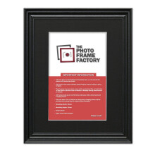 (Black Frame Black Mount, 6x4 Pic (8x6 Frame)) Picture Frames Swept Style Photo Frames Poster Frames With Multicolored Mounts