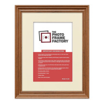 (Dark Oak Frame Ivory Mount, 6x4 Pic (8x6 Frame)) Picture Frames Swept Style Photo Frames Poster Frames With Multicolored Mounts