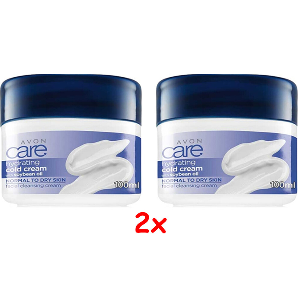 2 x Avon Care Hydrating Cold Cream with Soybean Oil 100ml