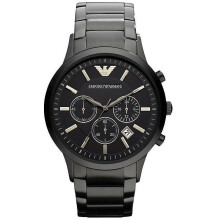 Emporio Armani Mens Watch AR2453 Black Chronograph Stainless Steel