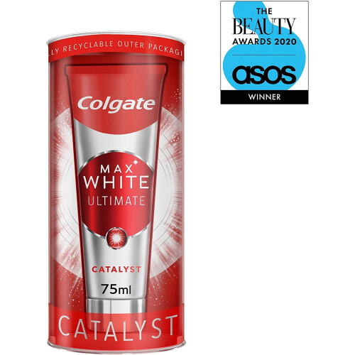Colgate Colgate Max White Ultimate Catalyst Toothpaste 75 ml, Teeth Whitening and Colour Correcting Fluoride Toothpaste, Pack of 1 1