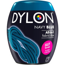 DYLON Washing Machine Fabric Dye Pod for Clothes & Soft Furnishings, 350g – Navy Blue