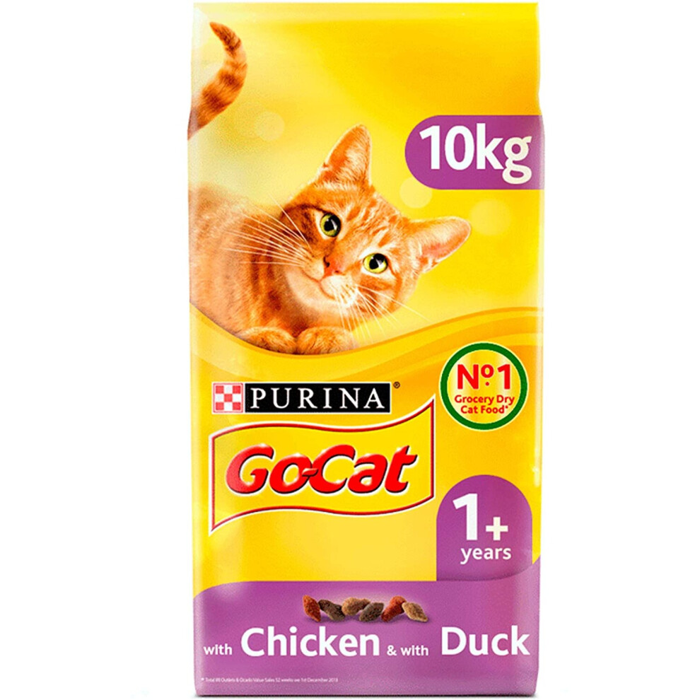 GO CAT ADULT Chicken & Duck Dry Cat Food, 10 kg