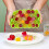 (Green) Vinsani 2 Pack Ice Cube Hexagon Tray Set with Lid 4