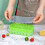 (Green) Vinsani 2 Pack Ice Cube Hexagon Tray Set with Lid 10