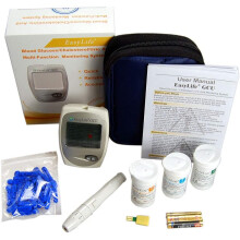 Blood Cholesterol Monitor kit 3 in 1 Meter System, EasyLife Blood Cholesterol, Blood Glucose and Blood uric Acid Test kit