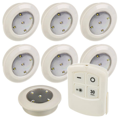 URBN Living (12) Remote Control Wireless Battery LED Push Lights