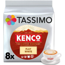 Tassimo Kenco Flat White Coffee Pods (Pack of 5, Total 40 Coffee Capsules)