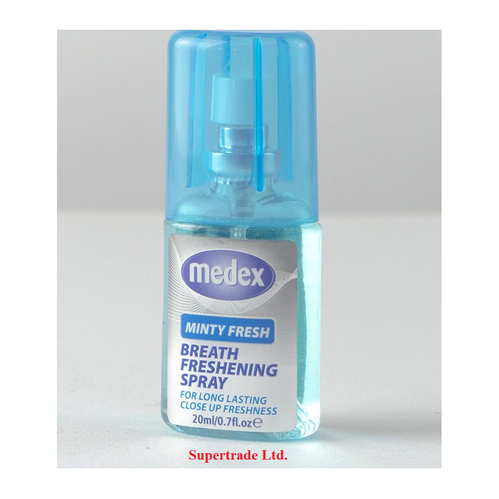 18 X Medex Minty Breath Freshening Spray Mouth Spray Long Lasting-20ml