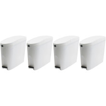 4 x White Pedal Operated Sanitary Bin 20 Litre Capacity