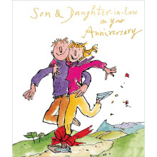 Quentin Blake Son & Daughter-In-Law Anniversary Greeting Card Woodmansterne Card
