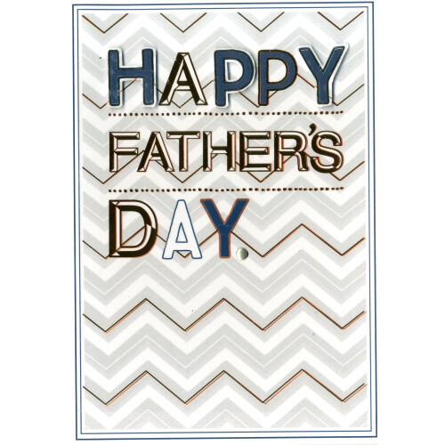 Special Day Happy Father's Day Card Copper Script Embellished Greeting Cards