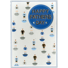 Football Happy Father's Day Card Copper Script Embellished Greeting Cards