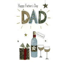 Dad You're The Best Happy Father's Day Card Champagne Embellished Greeting Cards