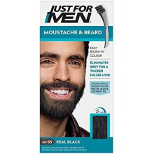 Just for men Moustache & Beard Real Black Dye , Eliminates Grey for a Thicker & Fuller Look – M55