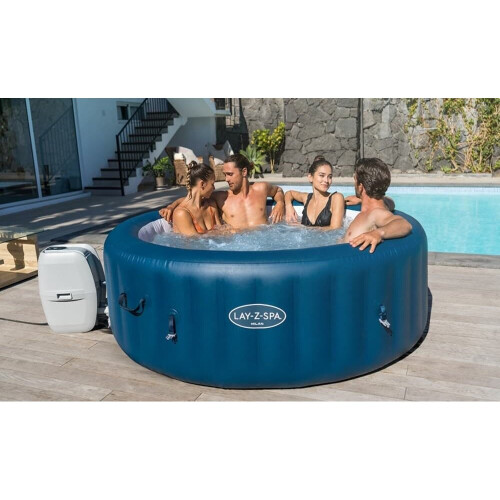 Lay-Z-Spa Bestway Blue Lay-Z-Spa Milan Airjet Plus Inflatable Hot Tub 2