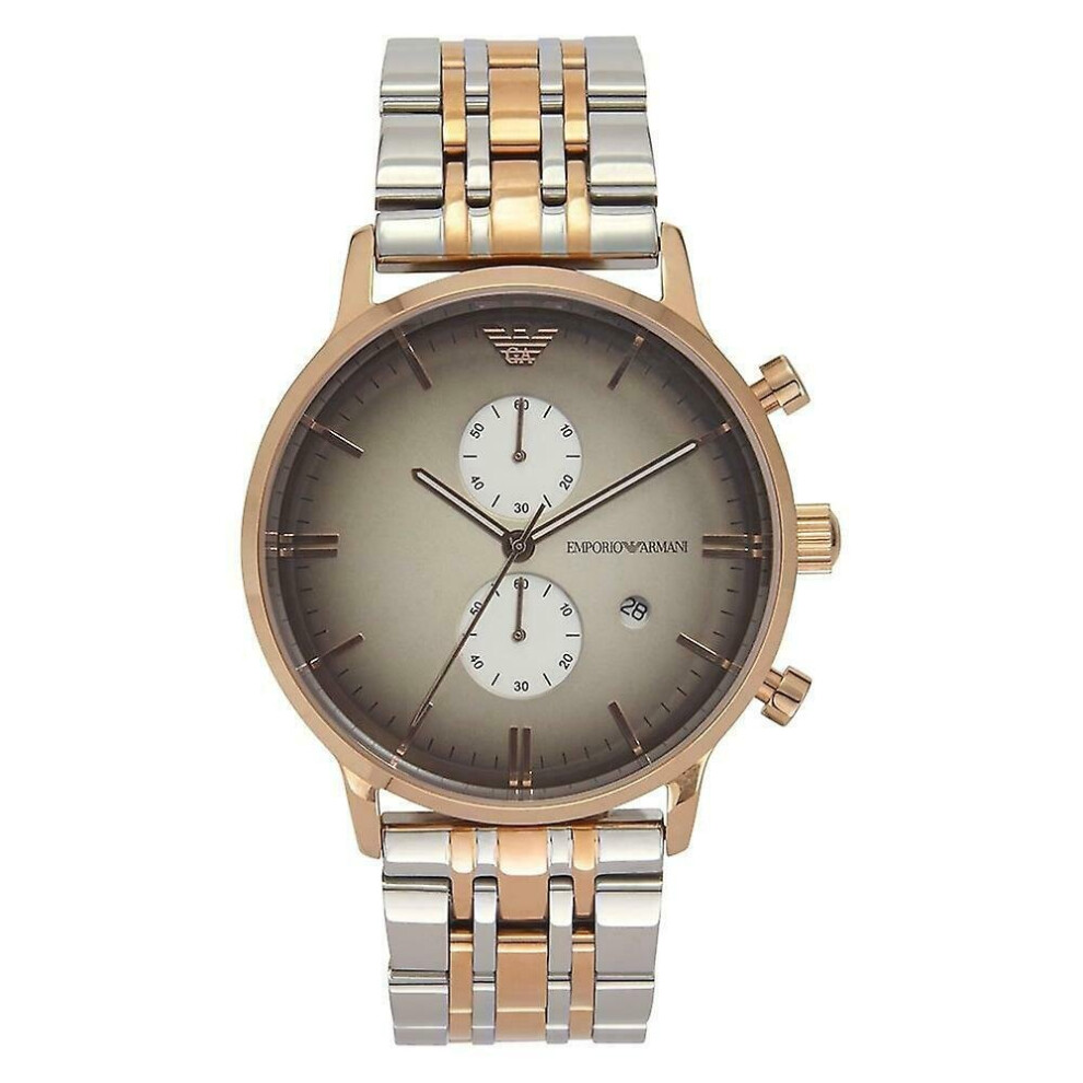 Emporio Armani Mens Watch Rose Gold Chronograph AR1721
