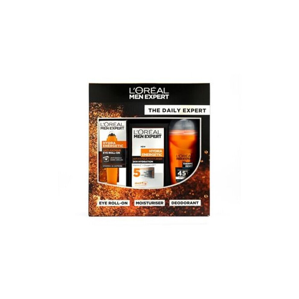 Loreal Men Expert The Daily Expert Gift Set, Eye Roll-On, Moisturiser, Deodorant