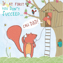 Call Dad Father's Day Forest Friends Greeting Card Cute Bear Greetings Cards