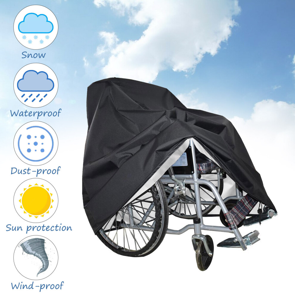 Housse de protection imperméable contre la pluie pour fauteuils roulants pliants