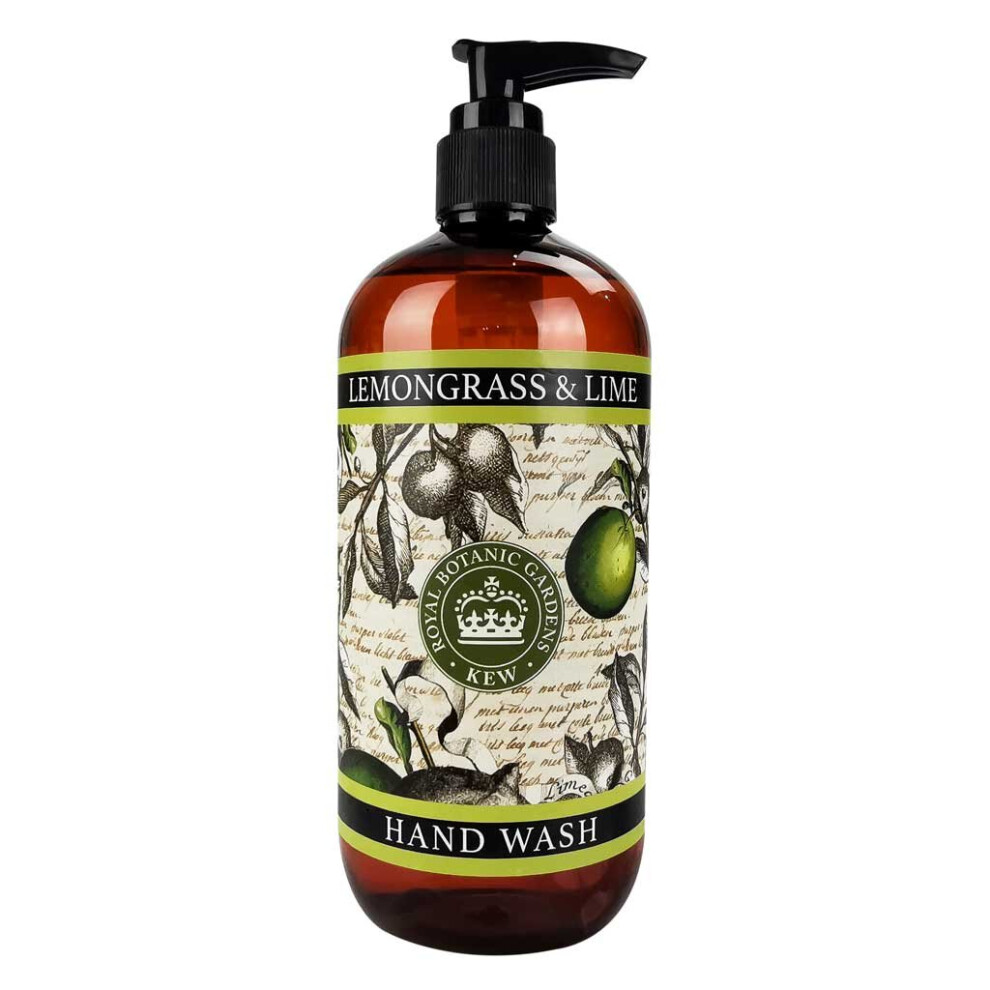 The English Soap Company Kew Gardens Hand Wash Scented Liquid Soap Lemongrass & Lime 500Ml