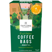 Taylors of Harrogate Rich Italian Coffee Bags - 10 Enveloped Bags (Pack of 3, Total of 30 Coffee Bags)