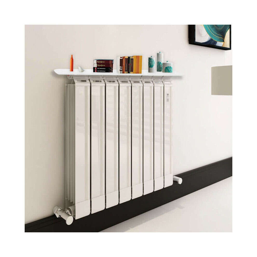 60cm White Radiator Shelves, Including Easy Fit Brackets, Shelf sizes