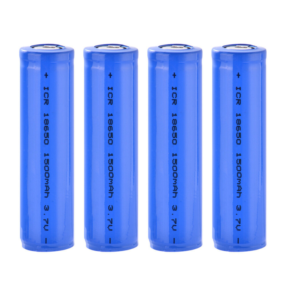 4 x REPLACEMENT 18650 1500mAh 3.7V RECHARGEABLE BATTERY NO Pointed