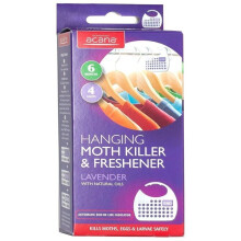 1x Acana 2675-1 Hanging Moth Killer and Lavender Freshener - White (Pack of 4)